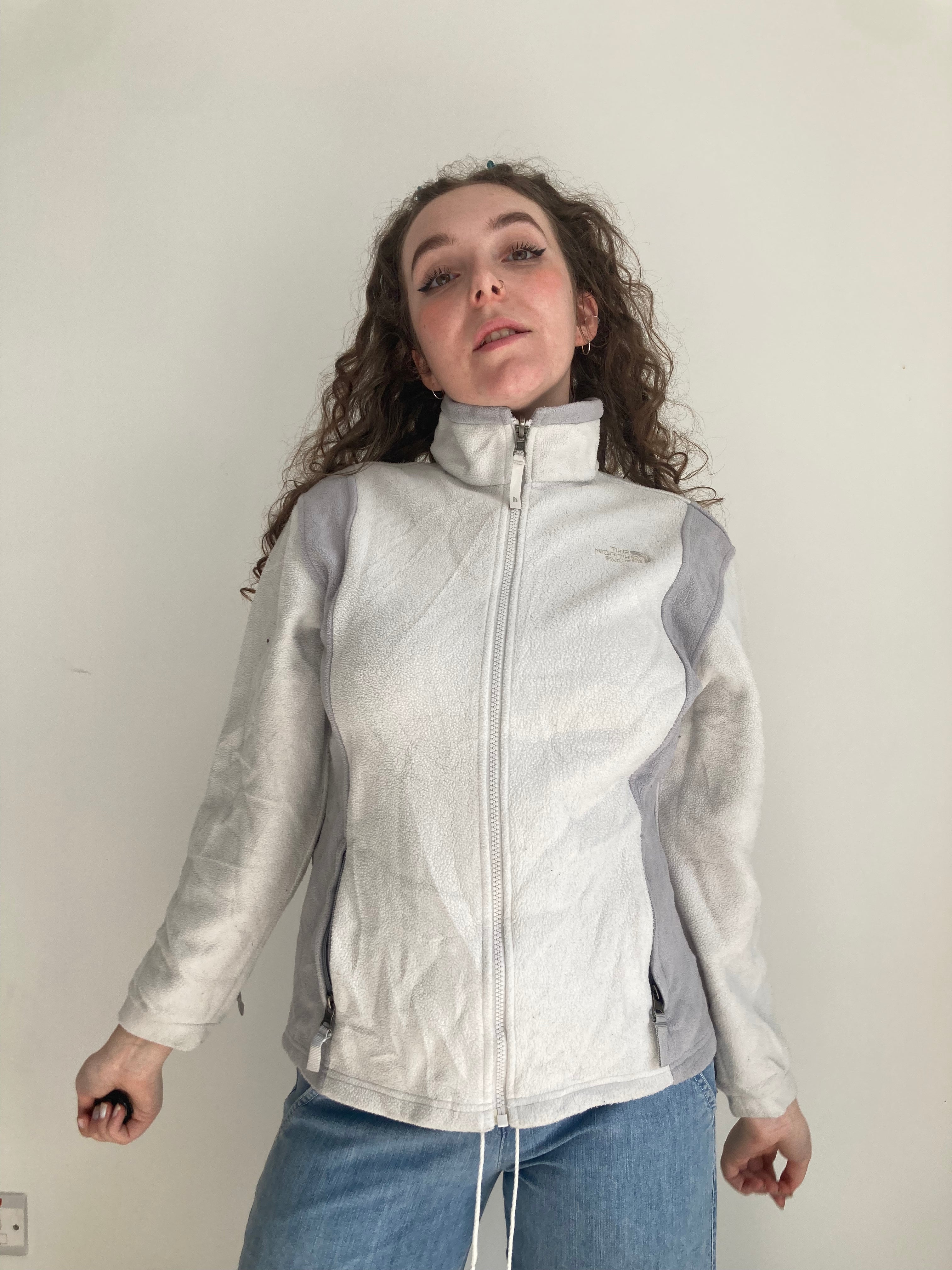 North face furry fleece vintage white online