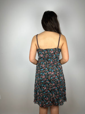 Vintage ditsy flower print y2k dress