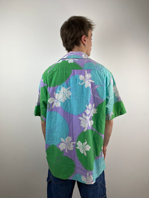 Vintage short sleeve pastel Hawaiian shirt