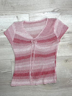 Vintage red and pink top