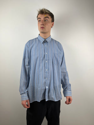 Vintage blue striped longsleeve shirt