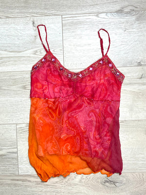 Vintage pink and Orange Y2K Top