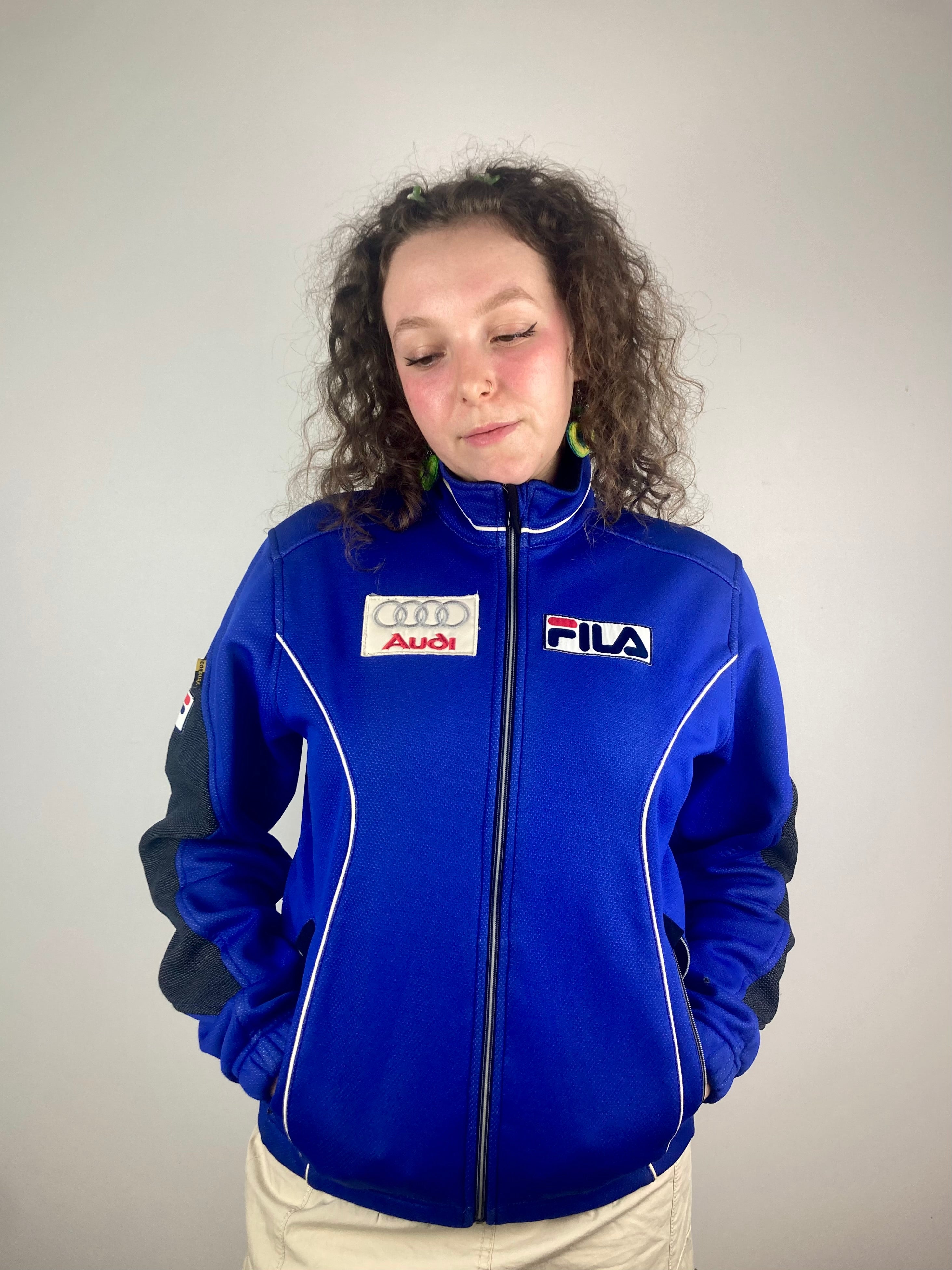 Vintage blue fila audi motorsports jacket