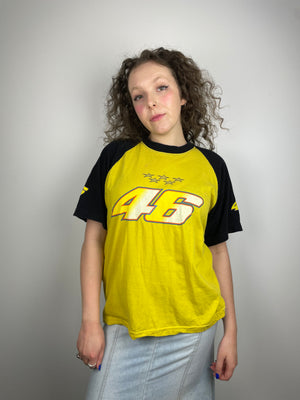 Vintage Valentino Rossi yellow racing tshirt