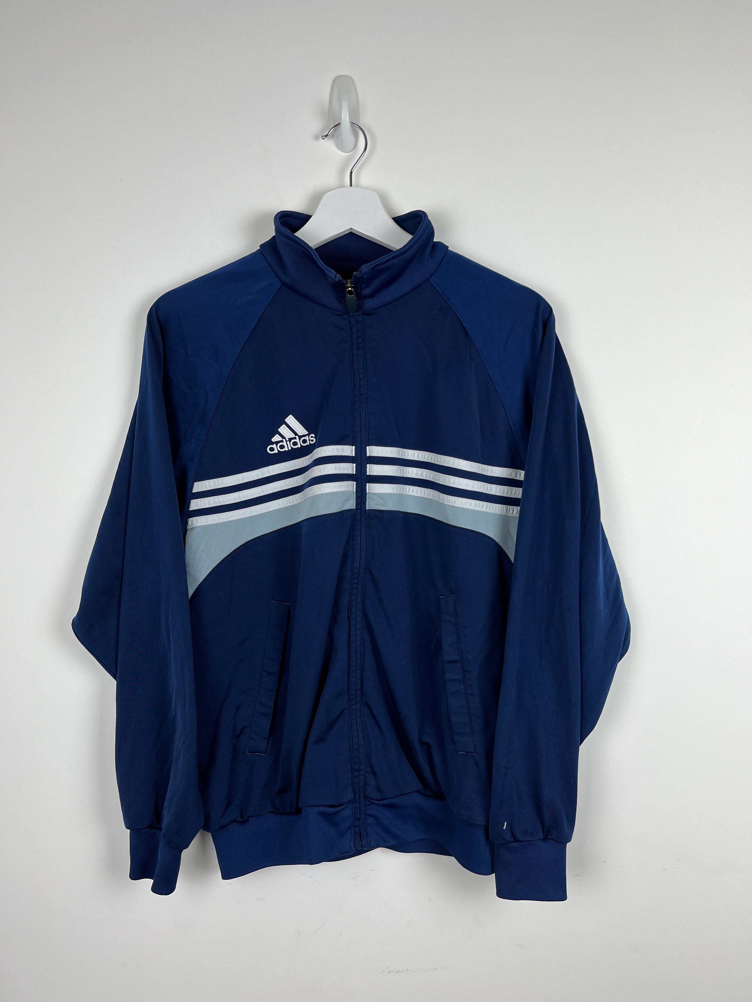 Vintage navy blue adidas sports jacket zip up 