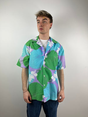 Vintage short sleeve pastel Hawaiian shirt