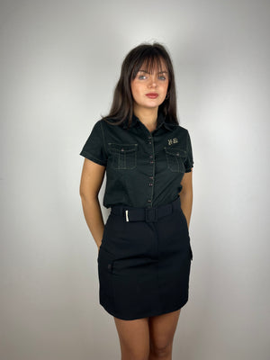 Vintage Y2K cargo style mini skirt