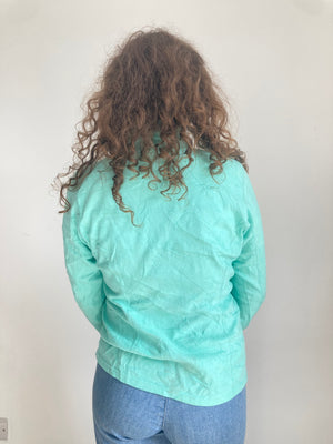 vintage mint green north face fleece 