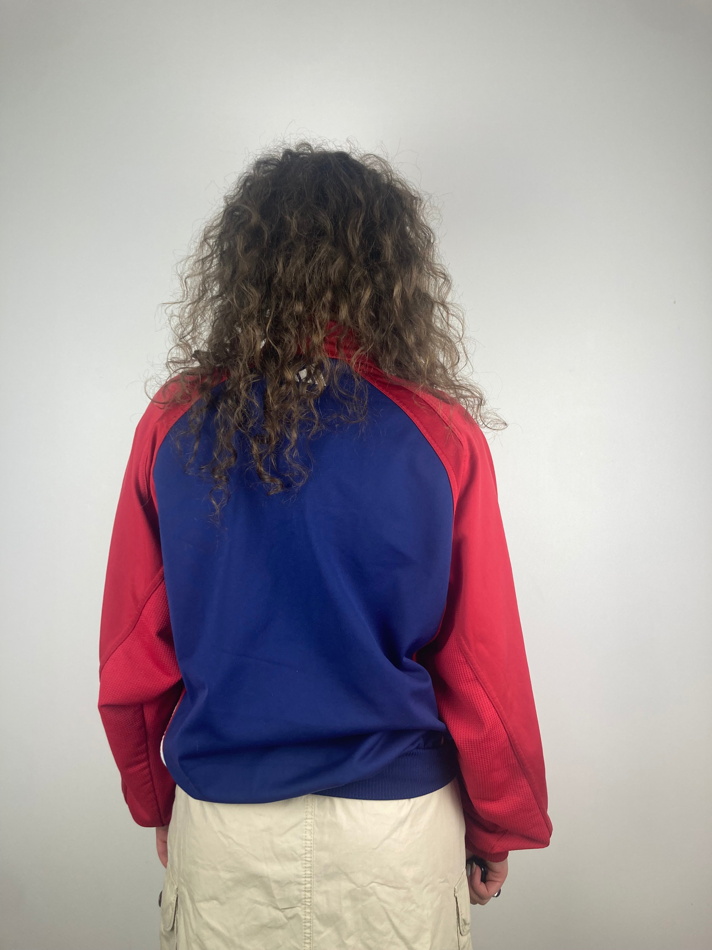 Vintage red and blue adidas sports jacket