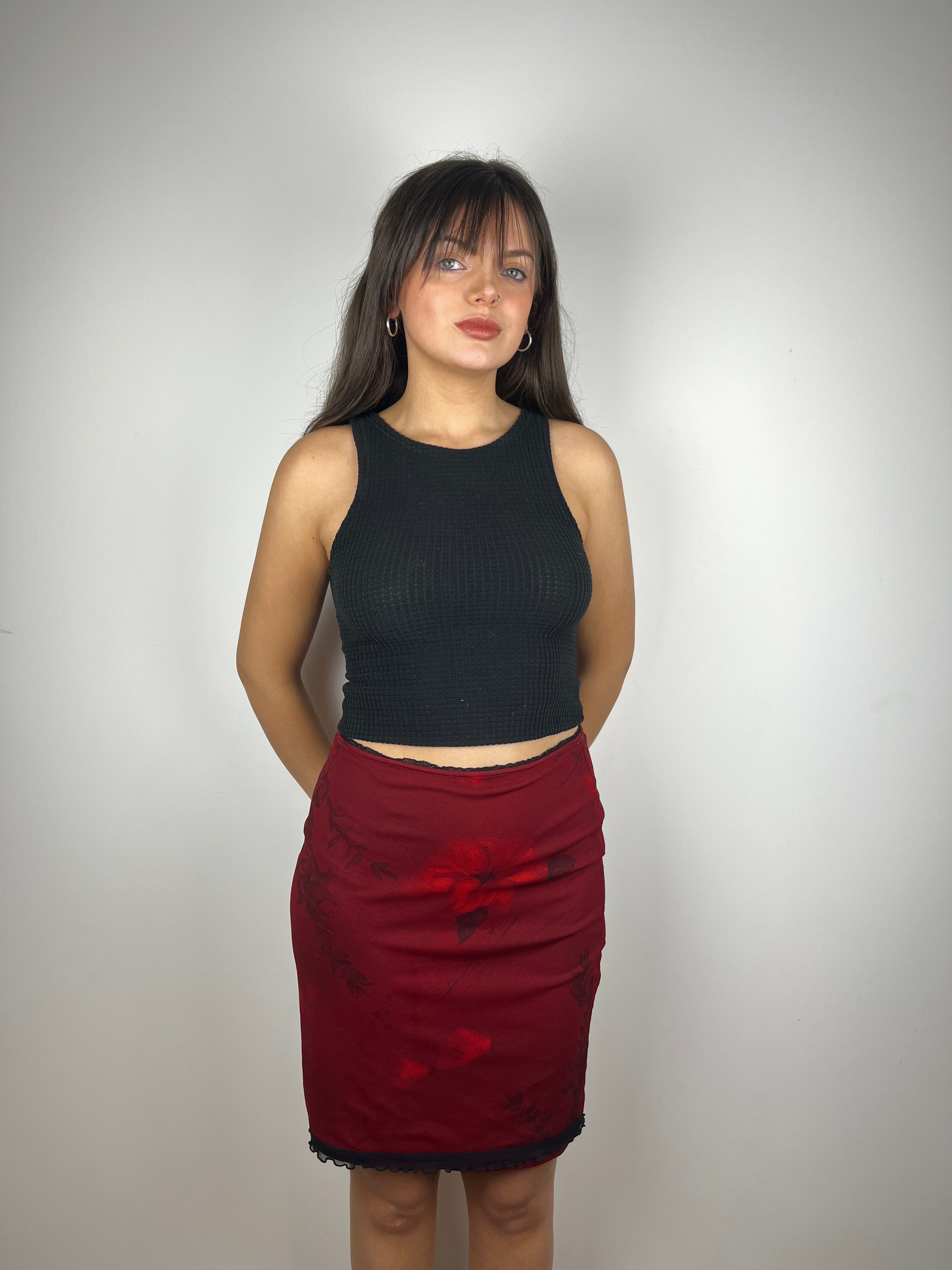 Vintage red Y2K skirt