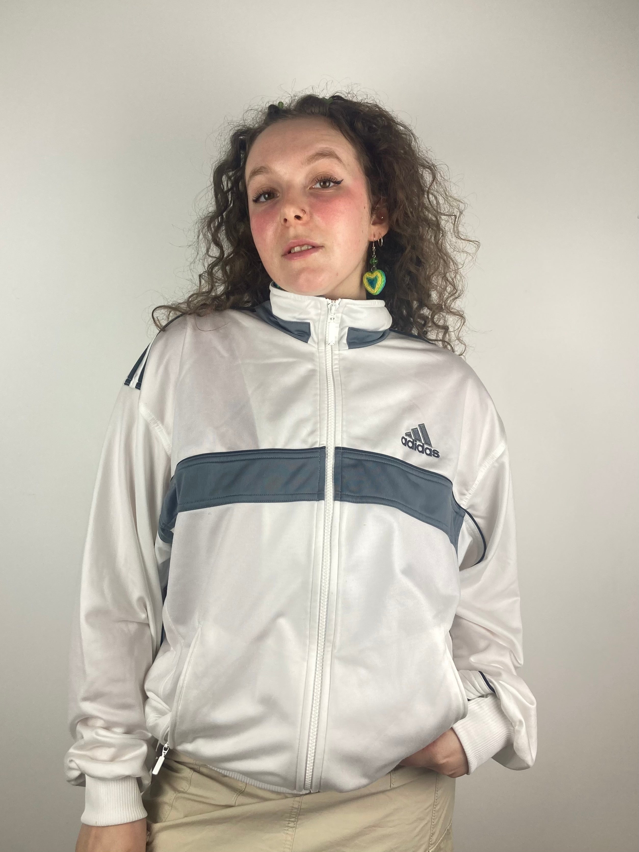 Vintage white sports jacket adidas