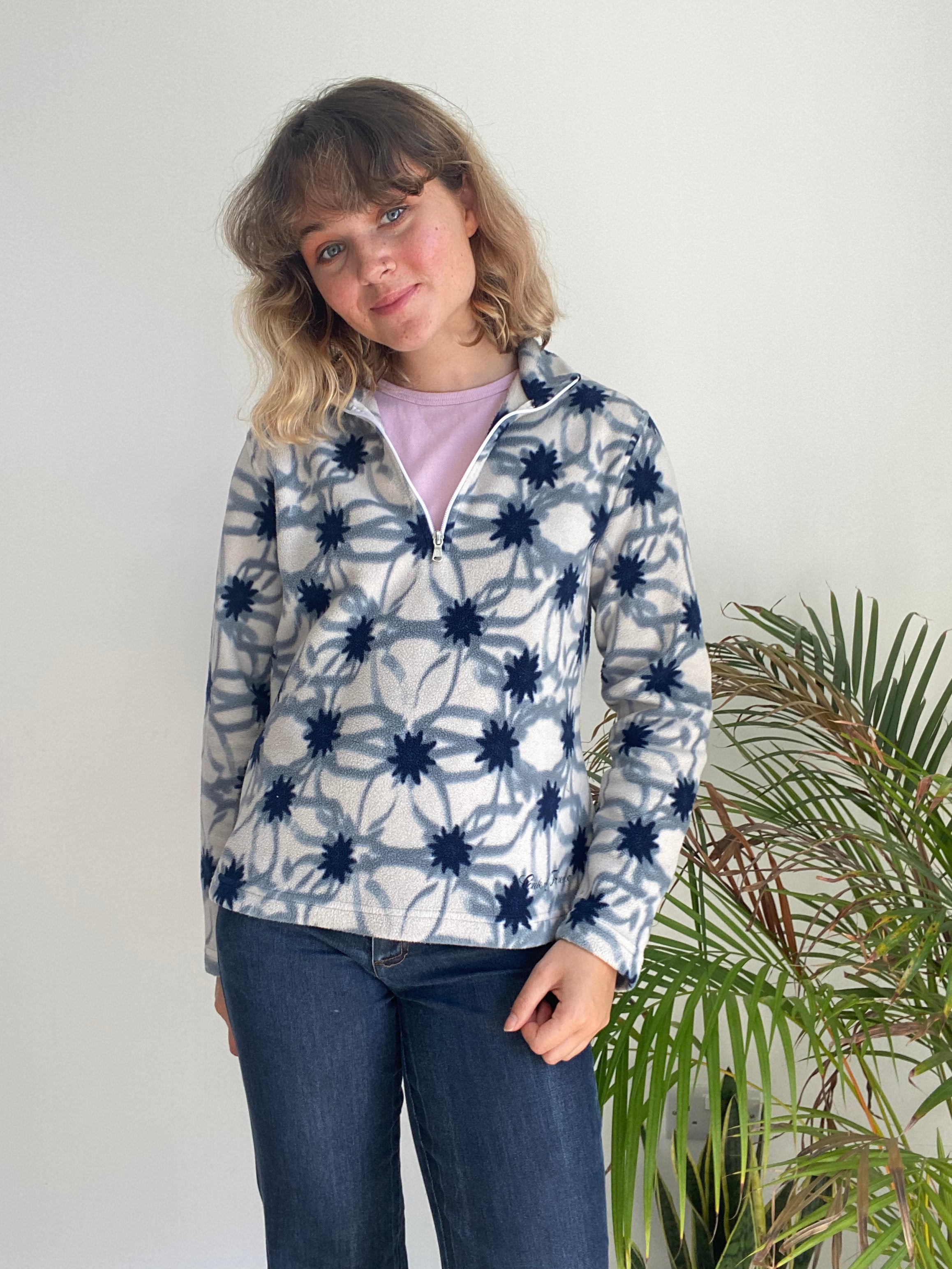 Vintage Floral Printed Fleece (S)