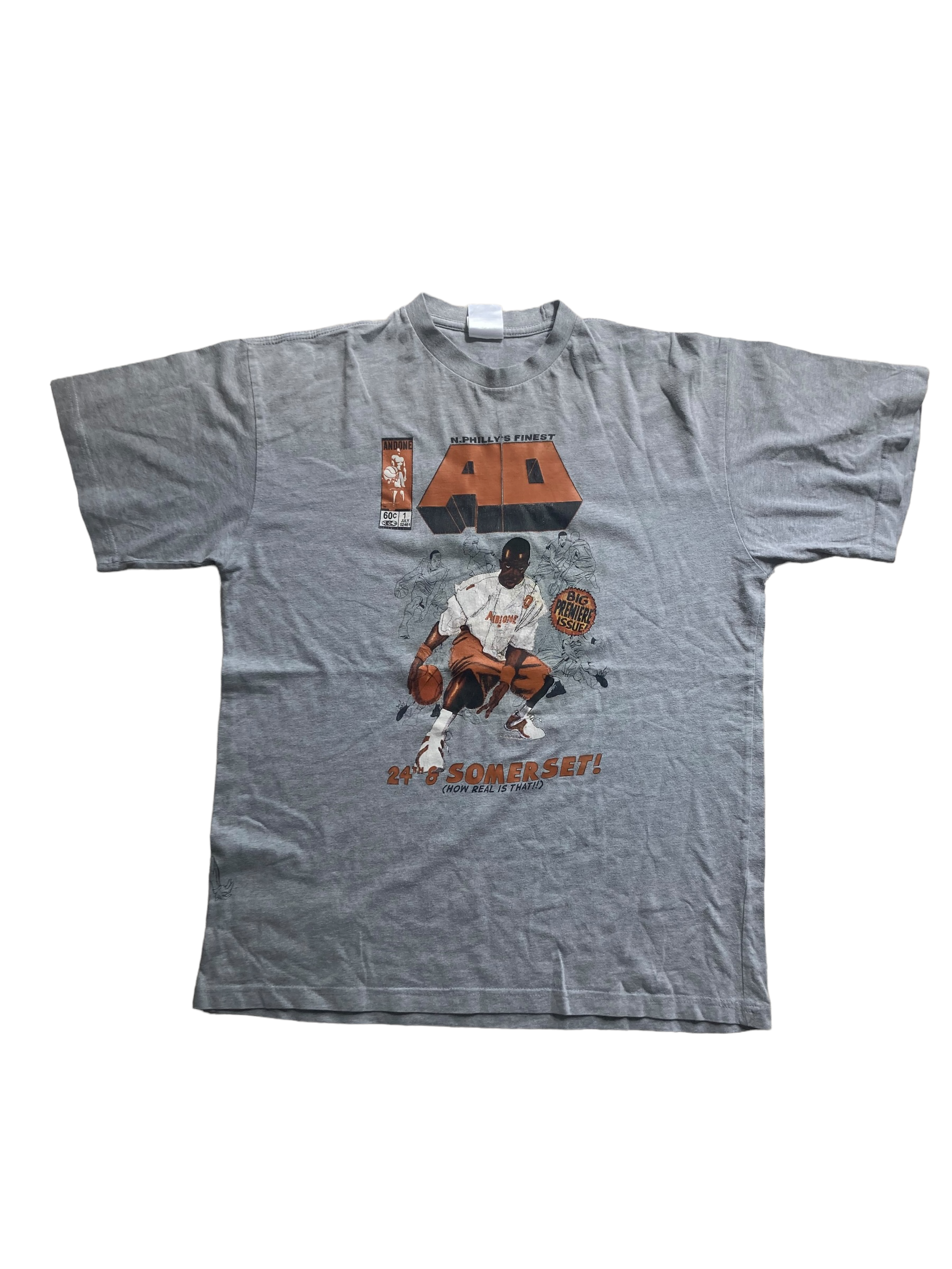 vintage grey basketball tshirt