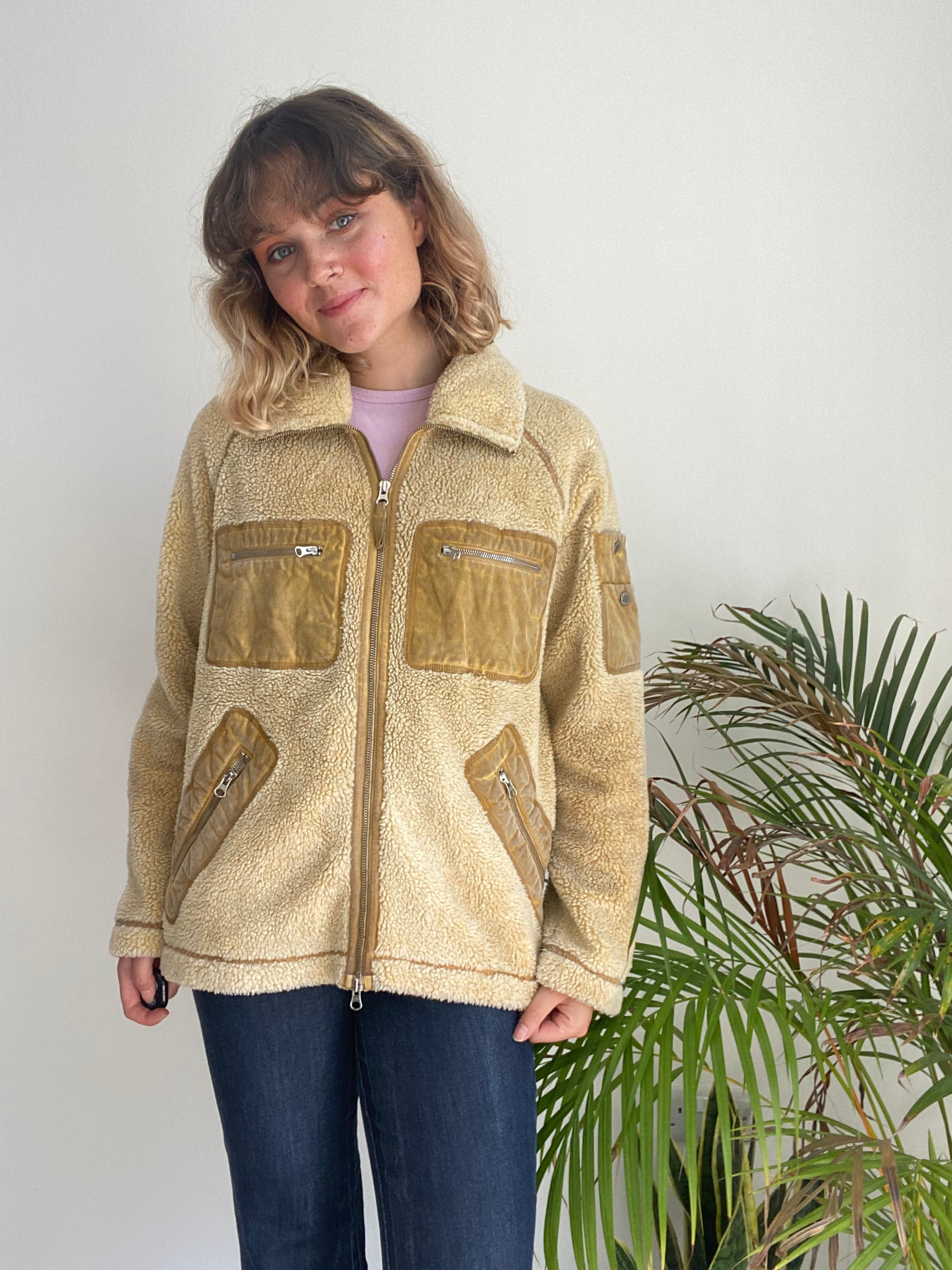 vintage fluffly fleece jacket 