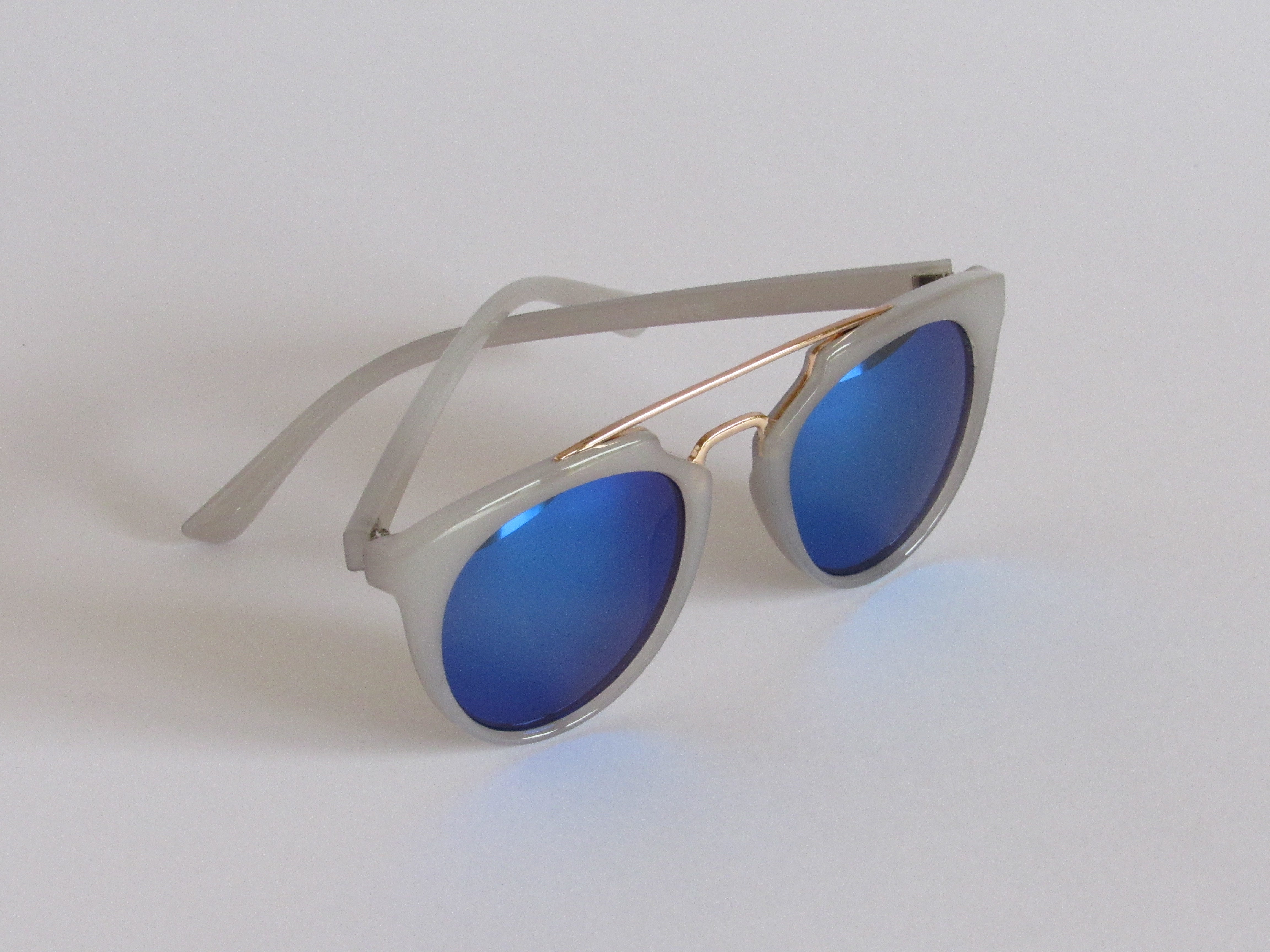 Petrol Blue Mirrored Sunglasses