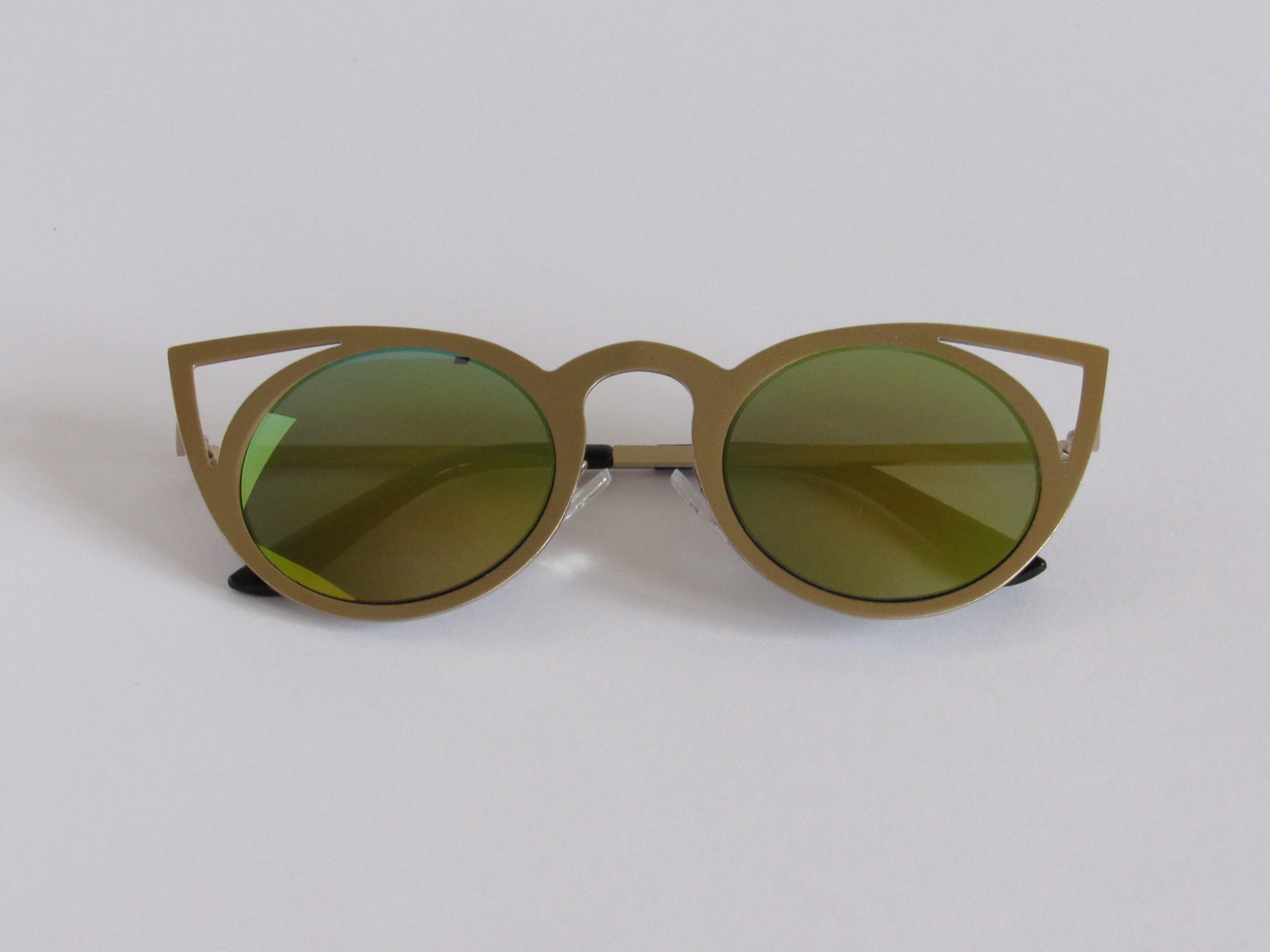 Green Mirrored Sunglasses