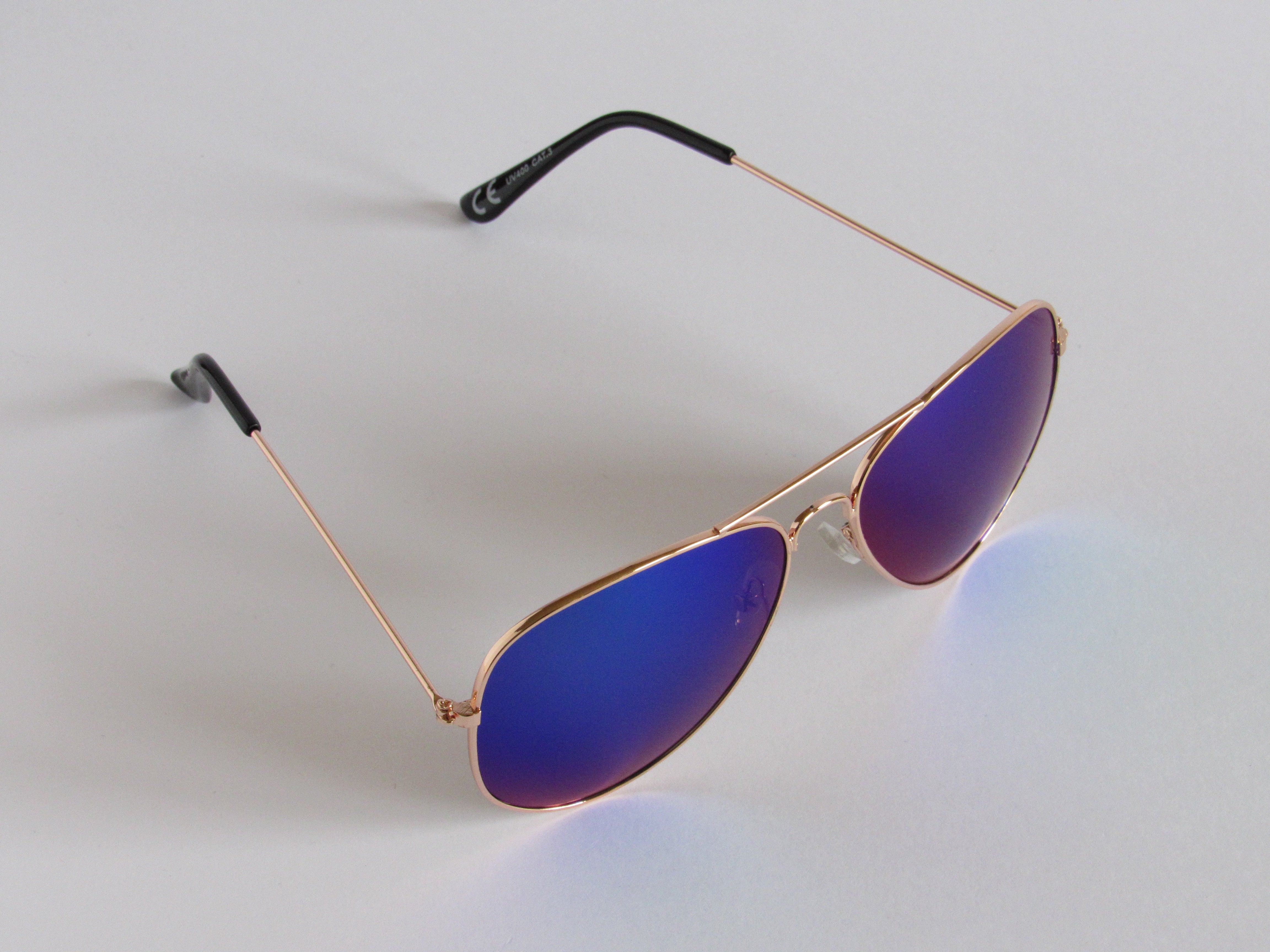 Blue Mirrored Sunglasses