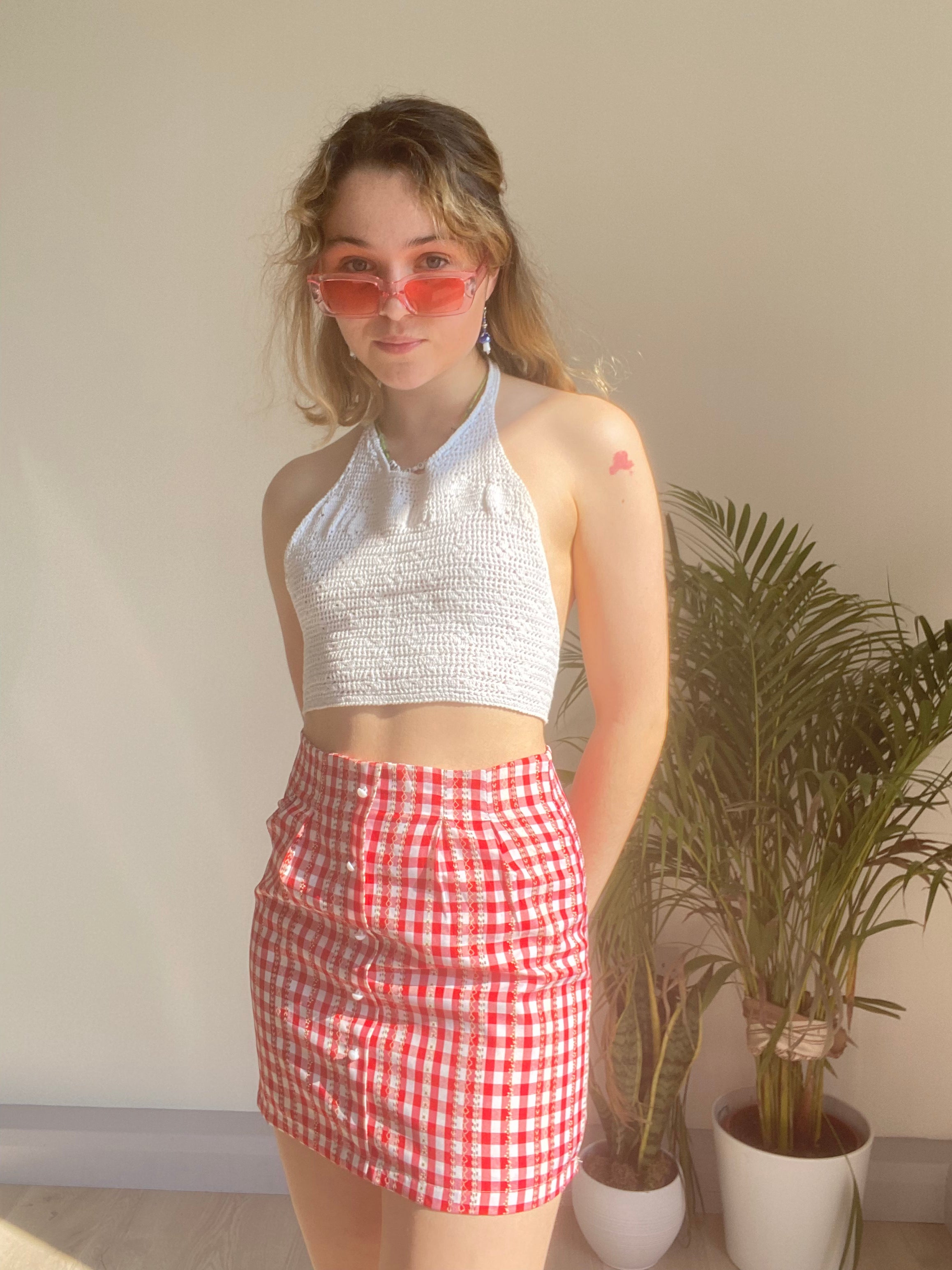 White Crochet Top