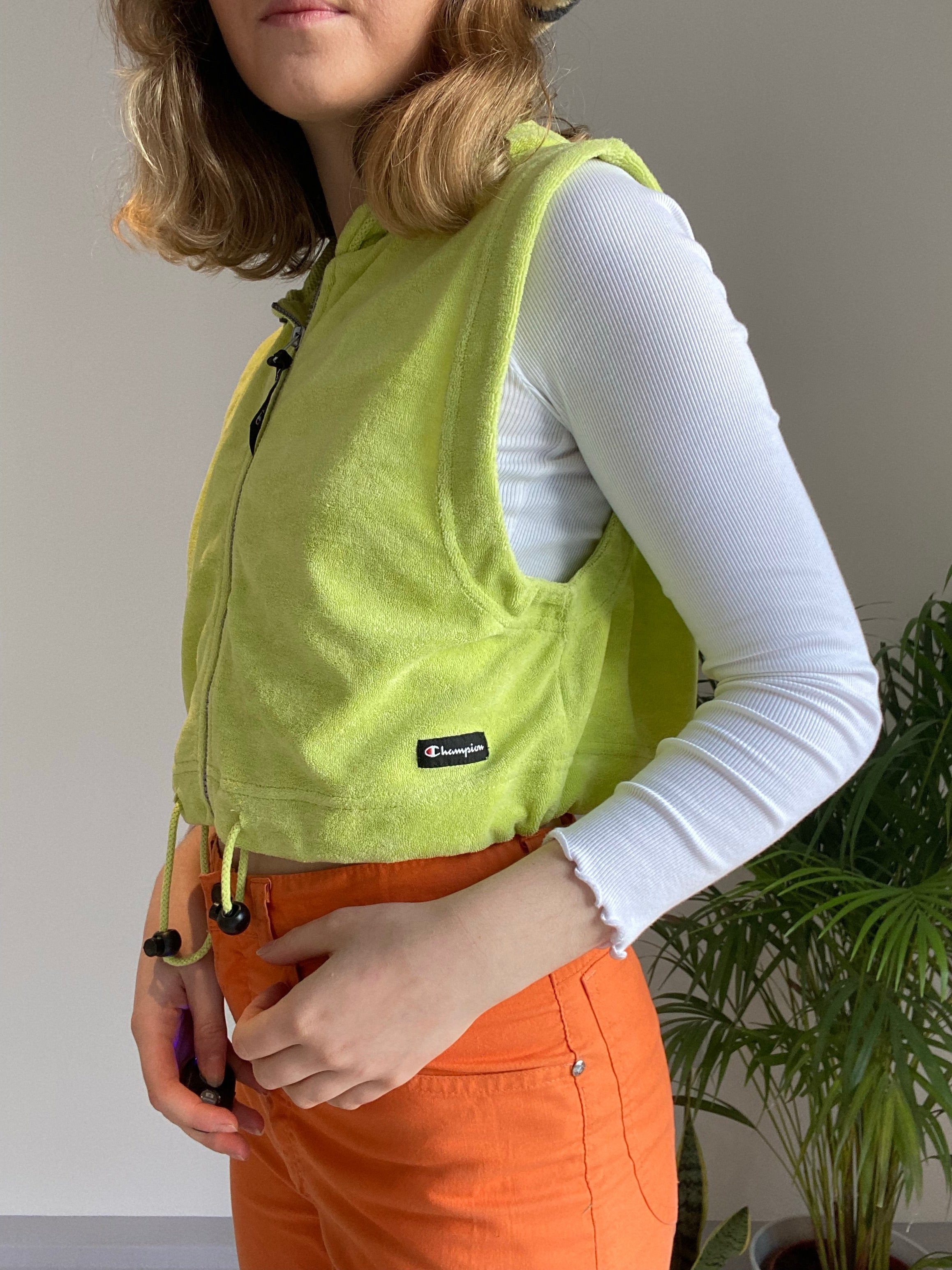 Vintage Champion Lime Green Jacket (XS)