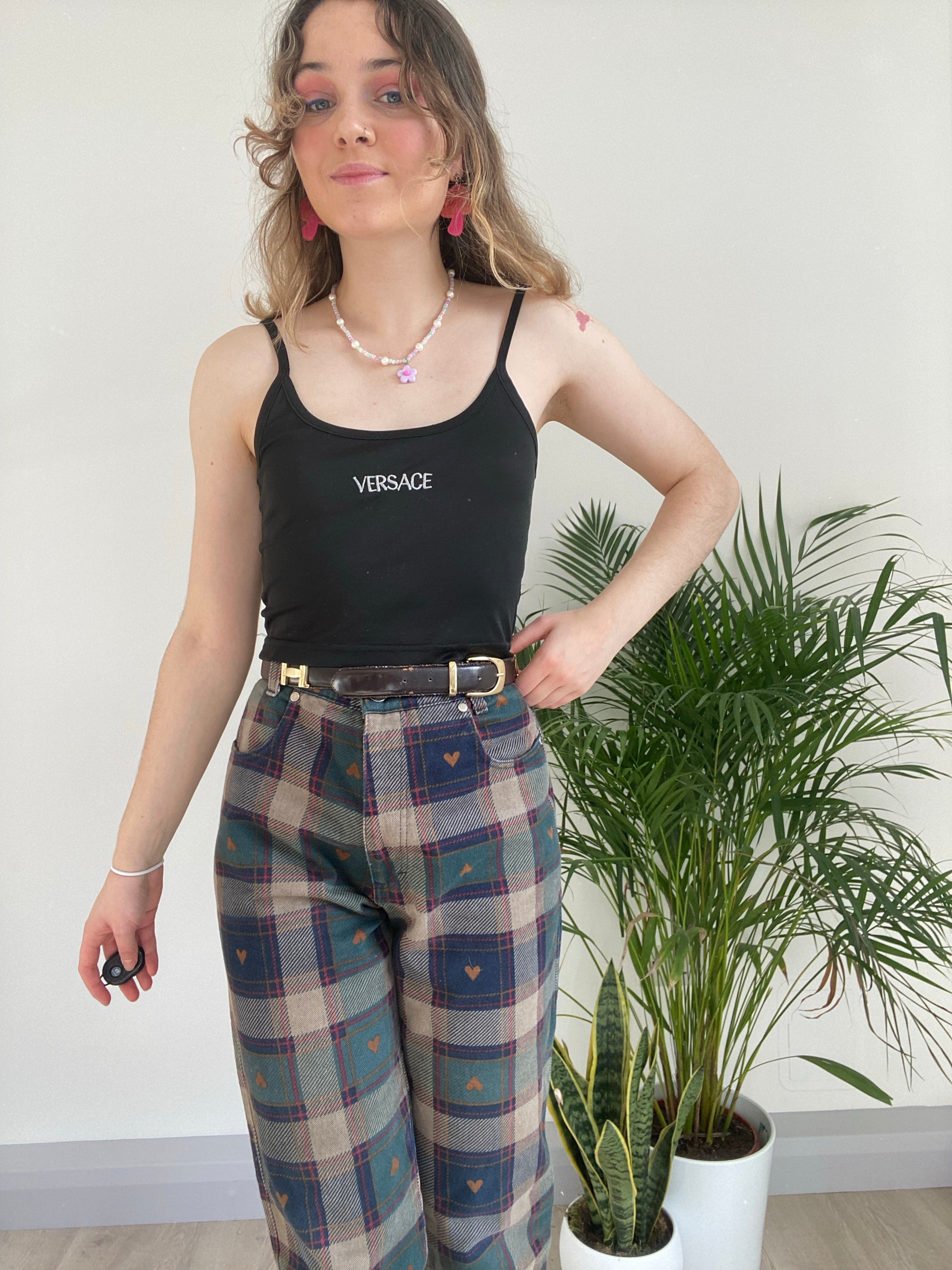 vintage black crop top