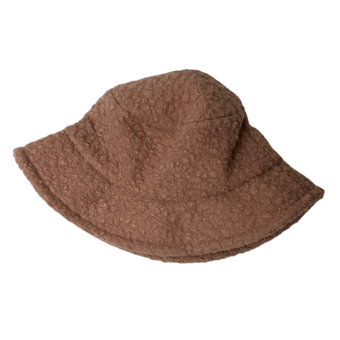 beige teddy bucket hat