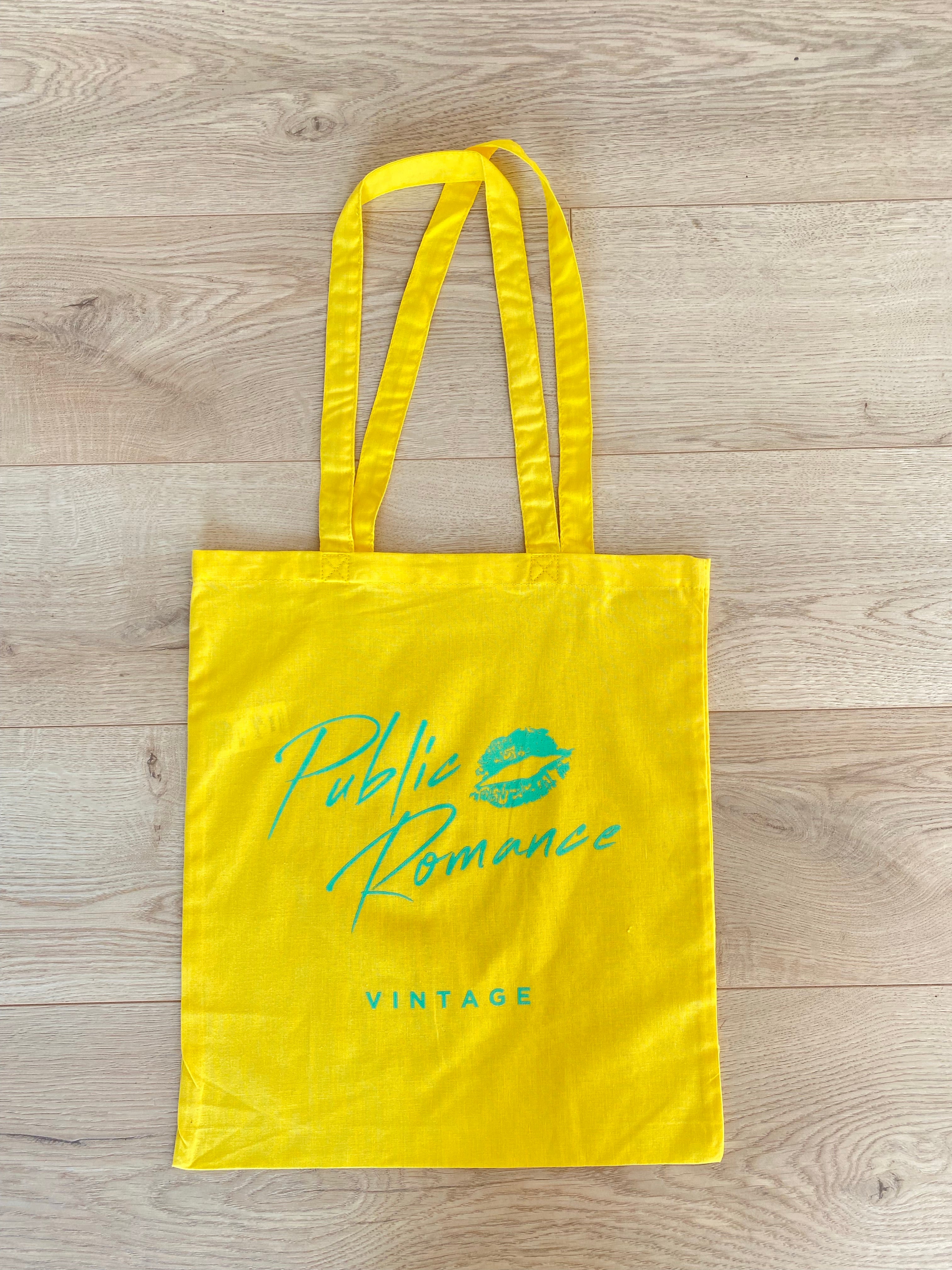 Yellow Public Romance Tote Bag