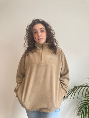 tan fila halfzip fleece 